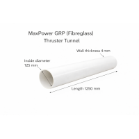GRP (Fibreglass) Thruster Tunnel Ø125mm – Length 1250mm