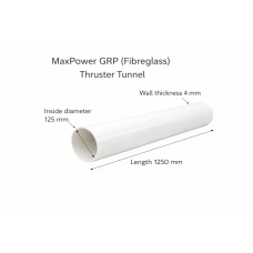 GRP (Fibreglass) Thruster Tunnel Ø125mm – Length 1250mm