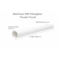 GRP (Fibreglass) Thruster Tunnel Ø125mm – Length 2500mm