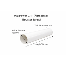 GRP (Fibreglass) Thruster Tunnel Ø125mm – Length 500mm