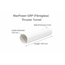 GRP (Fibreglass) Thruster Tunnel Ø125mm – Length 750mm