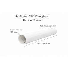 GRP (Fibreglass) Thruster Tunnel Ø185mm – Length 1000mm