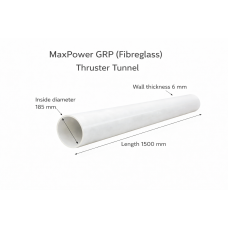 GRP (Fibreglass) Thruster Tunnel Ø185mm – Length 1500mm