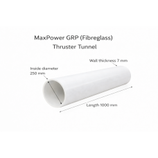 GRP (Fibreglass) Thruster Tunnel Ø250mm – Length 1000mm