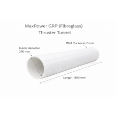 GRP (Fibreglass) Thruster Tunnel Ø250mm – Length 1500mm