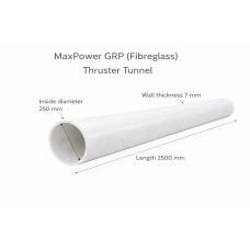 GRP (Fibreglass) Thruster Tunnel Ø250mm – Length 2500mm