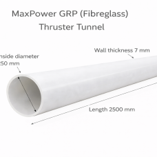 GRP (Fibreglass) Thruster Tunnel Ø250mm – Length 2500mm
