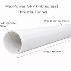 GRP (Fibreglass) Thruster Tunnel Ø300mm – Length 1500mm