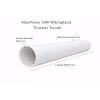GRP (Fibreglass) Thruster Tunnel Ø300mm – Length 2000mm