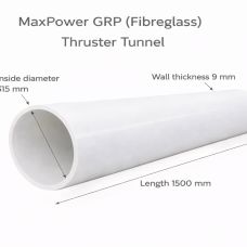 GRP (Fibreglass) Thruster Tunnel Ø315mm – Length 1500mm