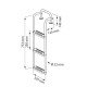 Bow Ladder, 3 Steps, Inox 316