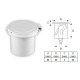 Case for Shower Head, Round, with Lid, White