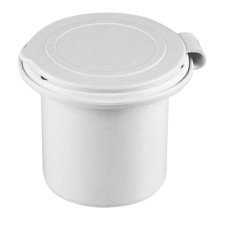 Case for Shower Head, Round, with Lid, White
