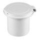 Case for Shower Head, Round, with Lid, White