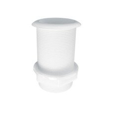 Thru-Hull Threaded with Standard Flange, White