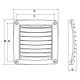 Ventilation Shaft Grilles Cover, White