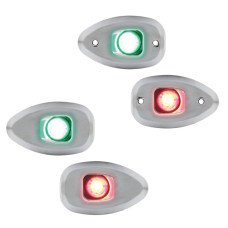 MICRO LED 12 Starboard & Port Lights 112,5°, Side & Flush mounted, Set