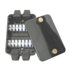Waterproof connection box,2 terminal strips,w/4 conductors
