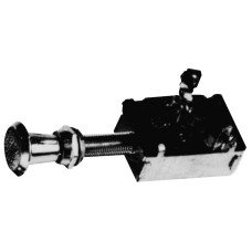 Horn Starter Button, Push Pull On/Off, 3 Positions, 12V, 20A, Ø 9.5mm, L97mm