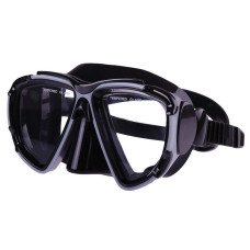 2 Window Black Silicone Mask with Τempered Glass