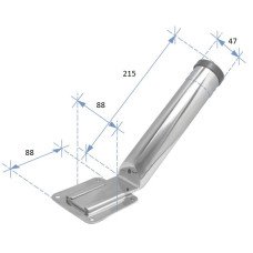 Fishing Rod Holder, Removable, Inox 304
