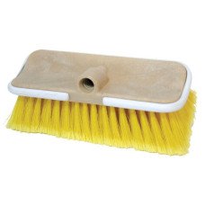Boat Wash Brush Flow Thru, Bi-Level, Medium Bristle, Yellow