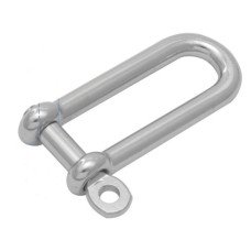 Long type D Shackle, with locking pin, Inox 316