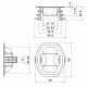 LALIZAS Base for Lifejacket Flashing Light 72349 & 72353