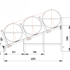 Cradle for SOLAS OCEANO, 3-tier, 6-25(A), 6-35(B)