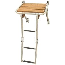 Wooden Platform with Folding Inox 316 Ladder