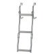 Foldable Ladder for Narrow Transom, 2+1 Steps Inox 316