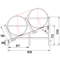 Cradle for SOLAS OCEANO, 2-tier, 30-35(A)
