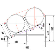 Cradle for SOLAS OCEANO, 2-tier, 30-35(A)