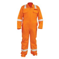 Workwear coverall, orange, cotton 200gsm, size Small