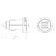 12V USB MINI ADAPTER SINGLE