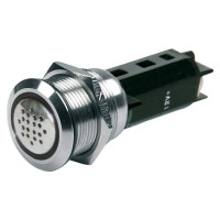 Alarm with warning light