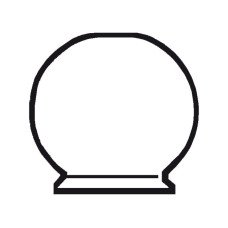 Ball glass opal white 70mm