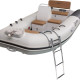 Boarding ladder telescopic for inflatable boat