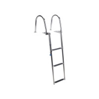 Boarding ladder telescopic with handrail