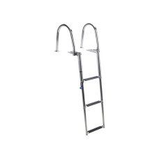 Boarding ladder telescopic with handrail