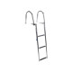 Boarding ladder telescopic with handrail