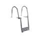 Boarding ladder telescopic with handrail