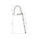 Boarding ladder telescopic with handrail