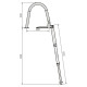 Boarding ladder telescopic with handrail