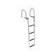 Boarding ladder telescopic with handrail