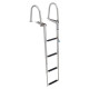 Boarding ladder telescopic with handrail