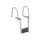 Boarding ladder telescopic with handrail