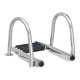 Boarding ladder telescopic with handrail