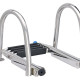 Boarding ladder telescopic with handrail