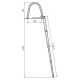Boarding ladder telescopic with handrail